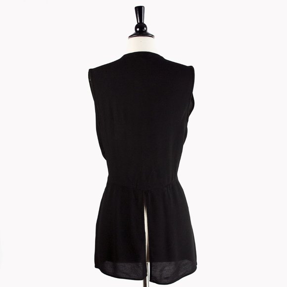 ▪️Black Empire Top with Slit Back, XS - Picture 3 of 3